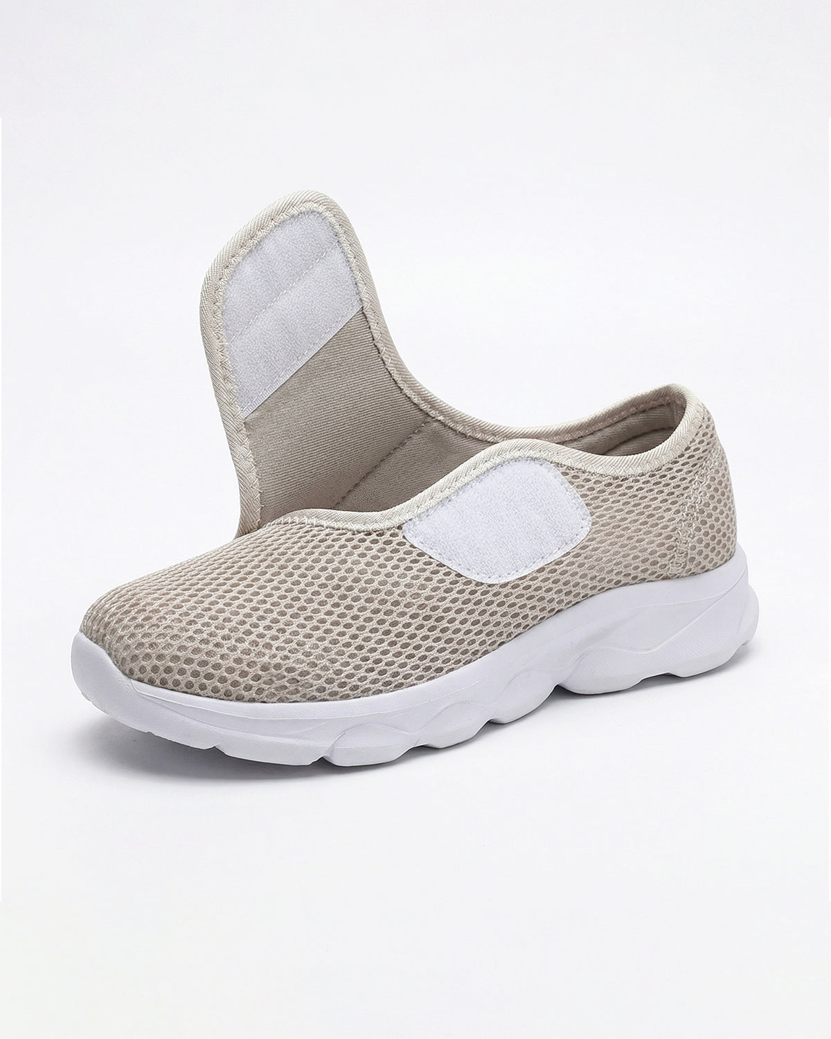 Damen Walking Sneaker – Slip-On Mesh-Strick