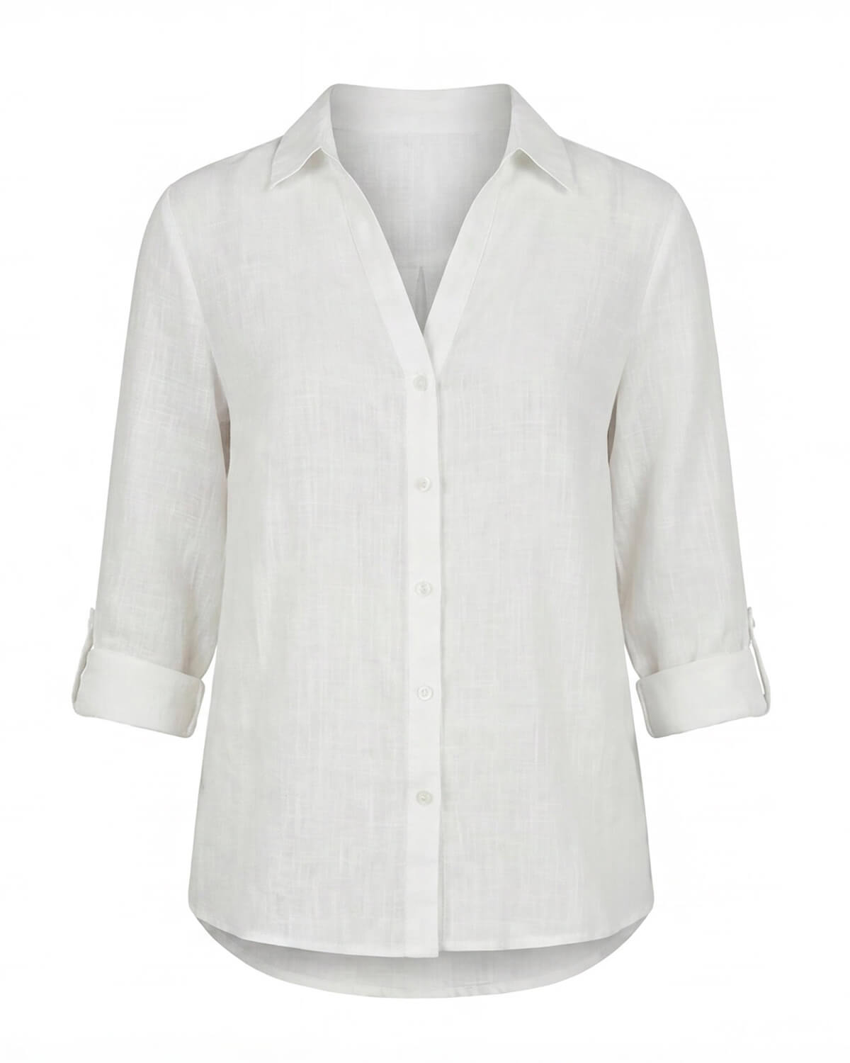 Damen Bluse mit Blumenmuster – Knopfleiste