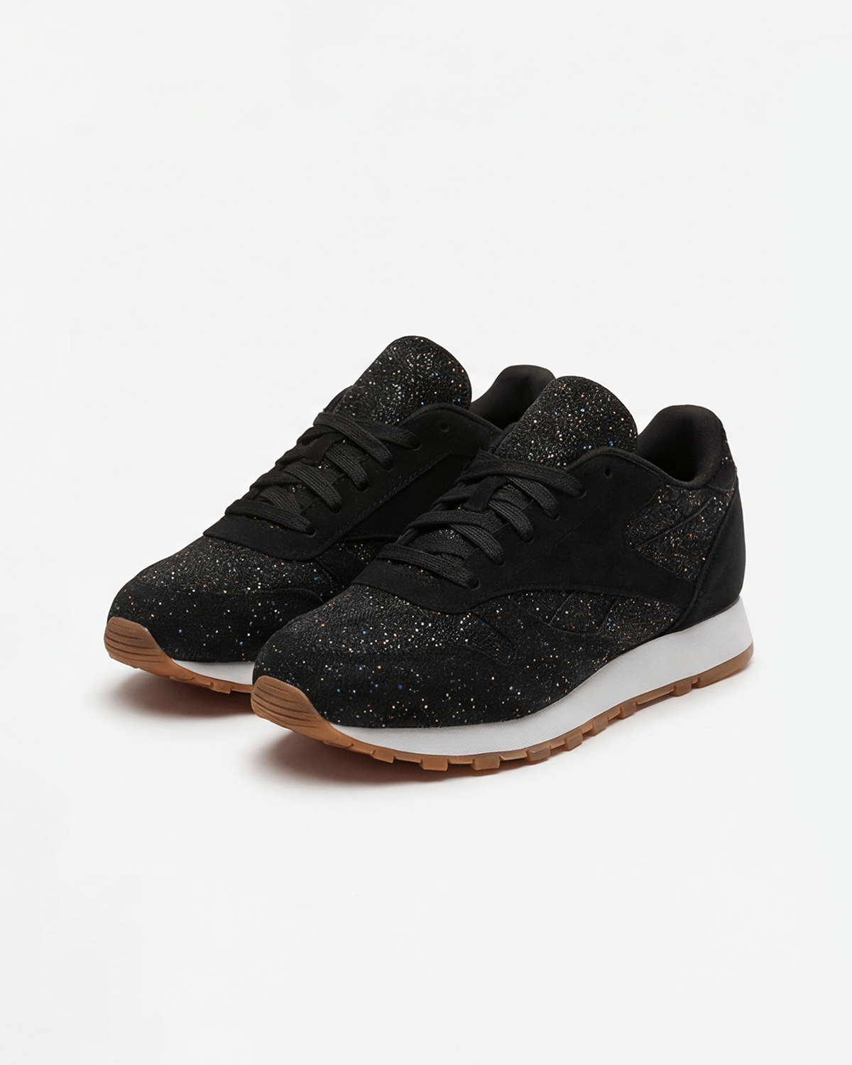 Damen Schnür-Sneaker – Glitzer Low-Top