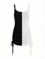Abito Mini a Maglia da Donna – Spalline a Spaghetti e Silhouette Sottile