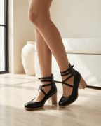 Damen Pumps mit Blockabsatz und Dreifachriemen