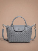 Damen Handtasche – Geflochtene Mini-Bag aus Kunstleder