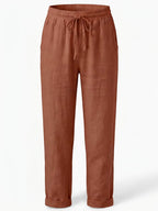 Damenhose mit Tunnelzug und schmal zulaufendem Bein