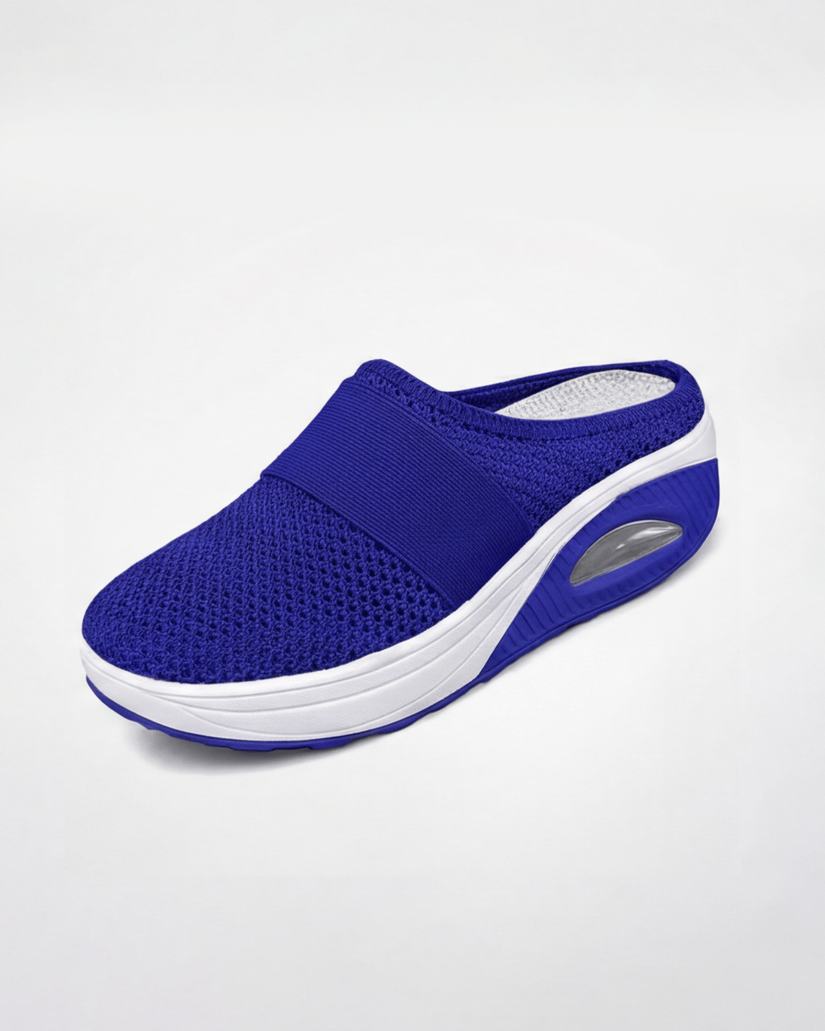 Damen Mule-Sneaker mit Stretchriemen – Slipper in Strickoptik