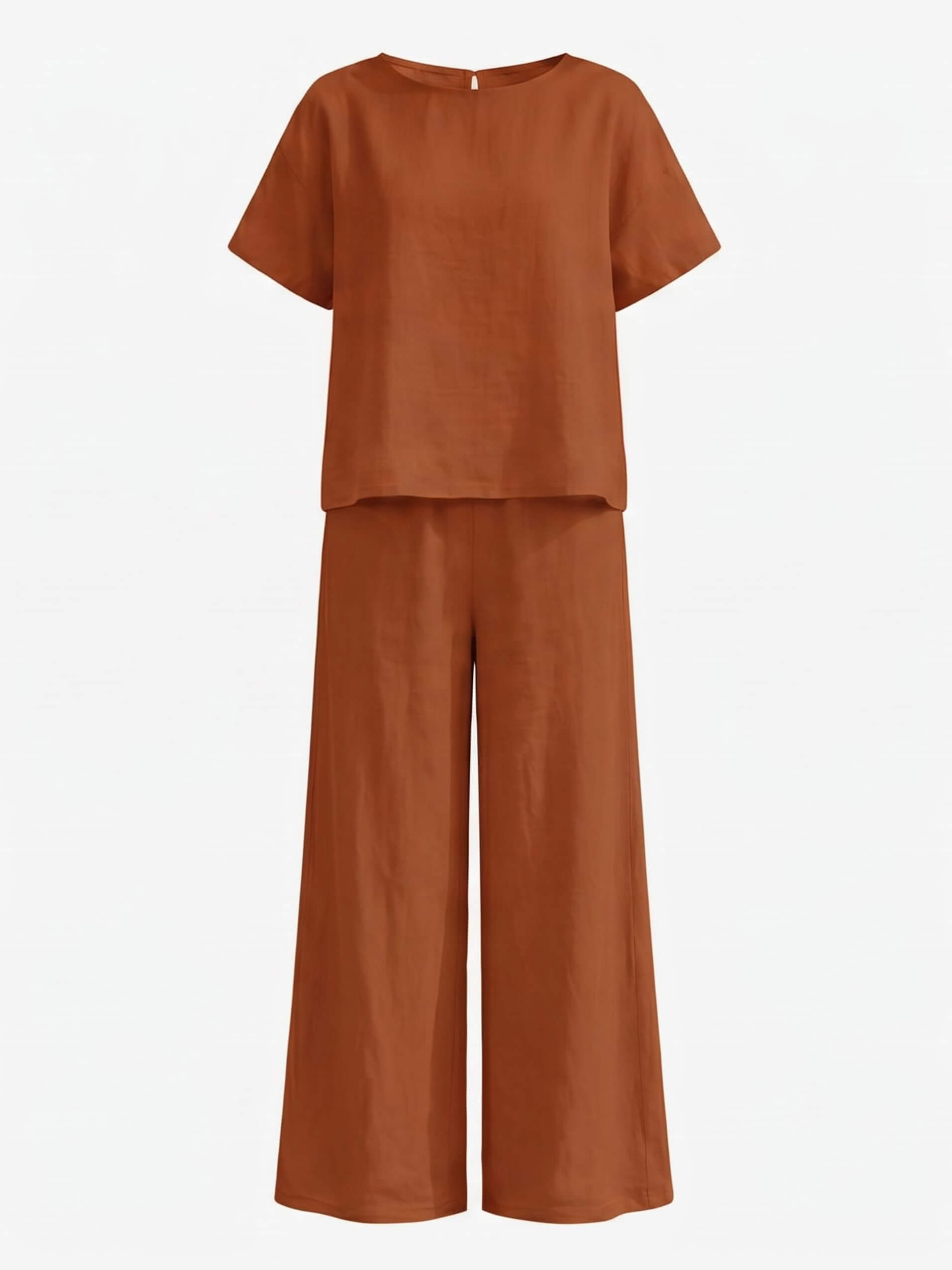 Damen-Set mit Kurzarmtop und weiter Hose