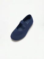 Damen Ballerinas in Strickoptik – Mary-Jane-Stil