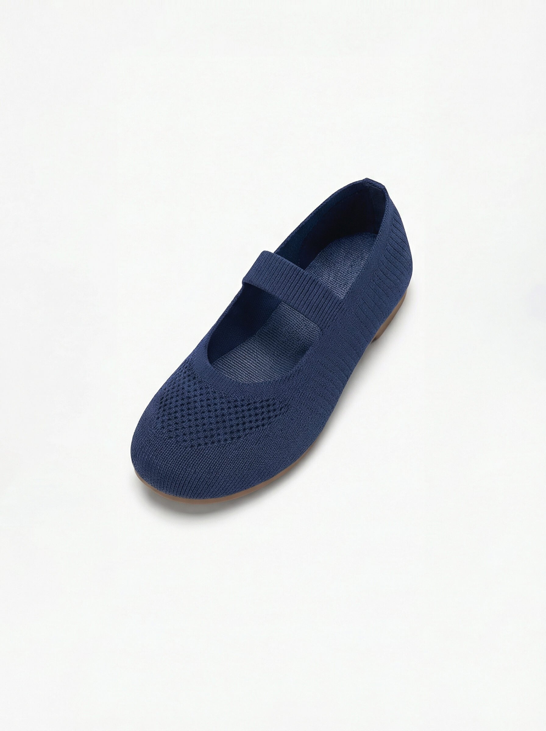Damen Ballerinas in Strickoptik – Mary-Jane-Stil