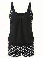 Damen-Tankini-Set mit Blumenmuster und Boyshort