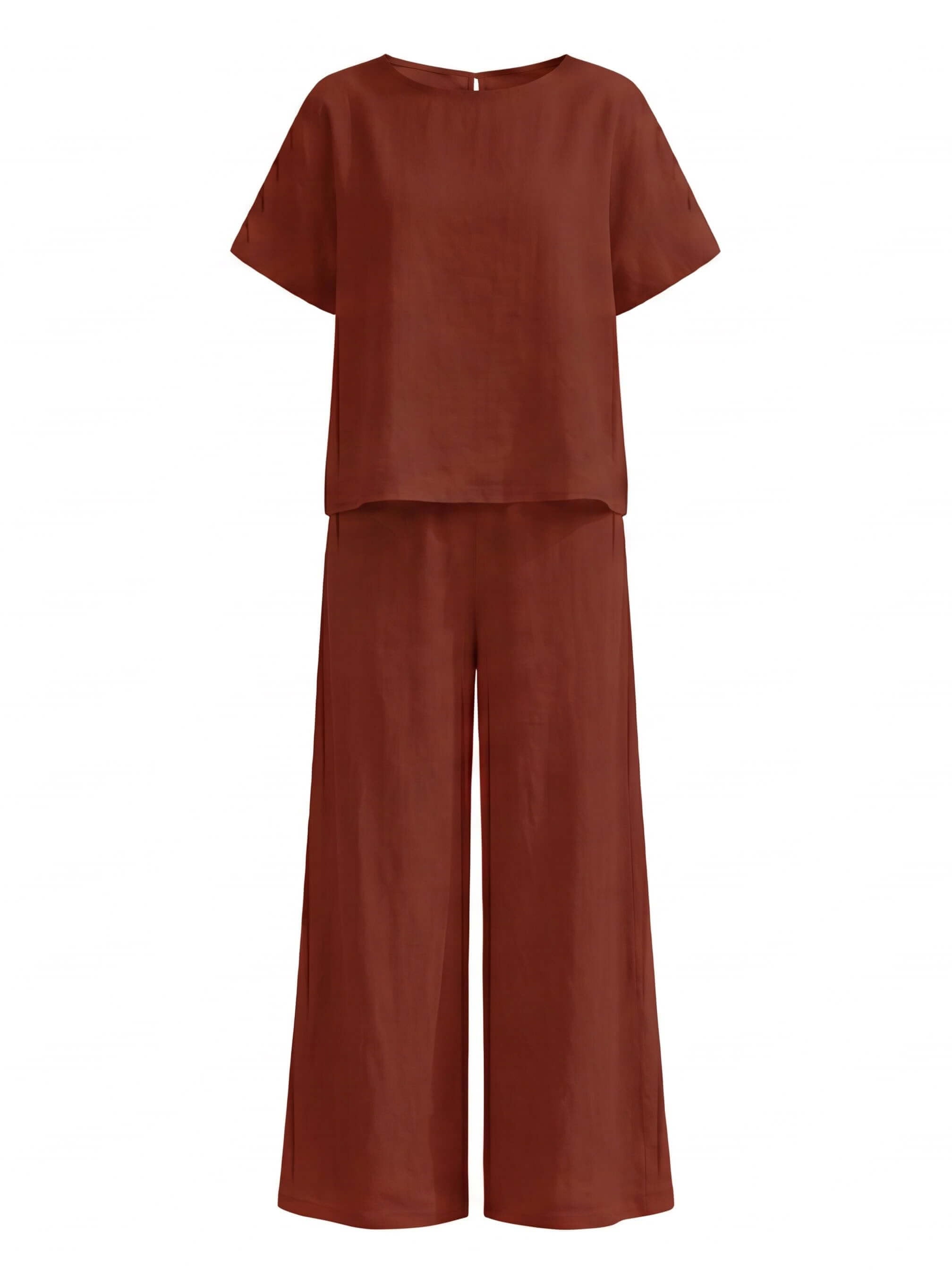 Damen-Set mit Kurzarmtop und weiter Hose