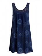 Damen Kleid – Ärmelloses Leichtes Sommerkleid mit Print