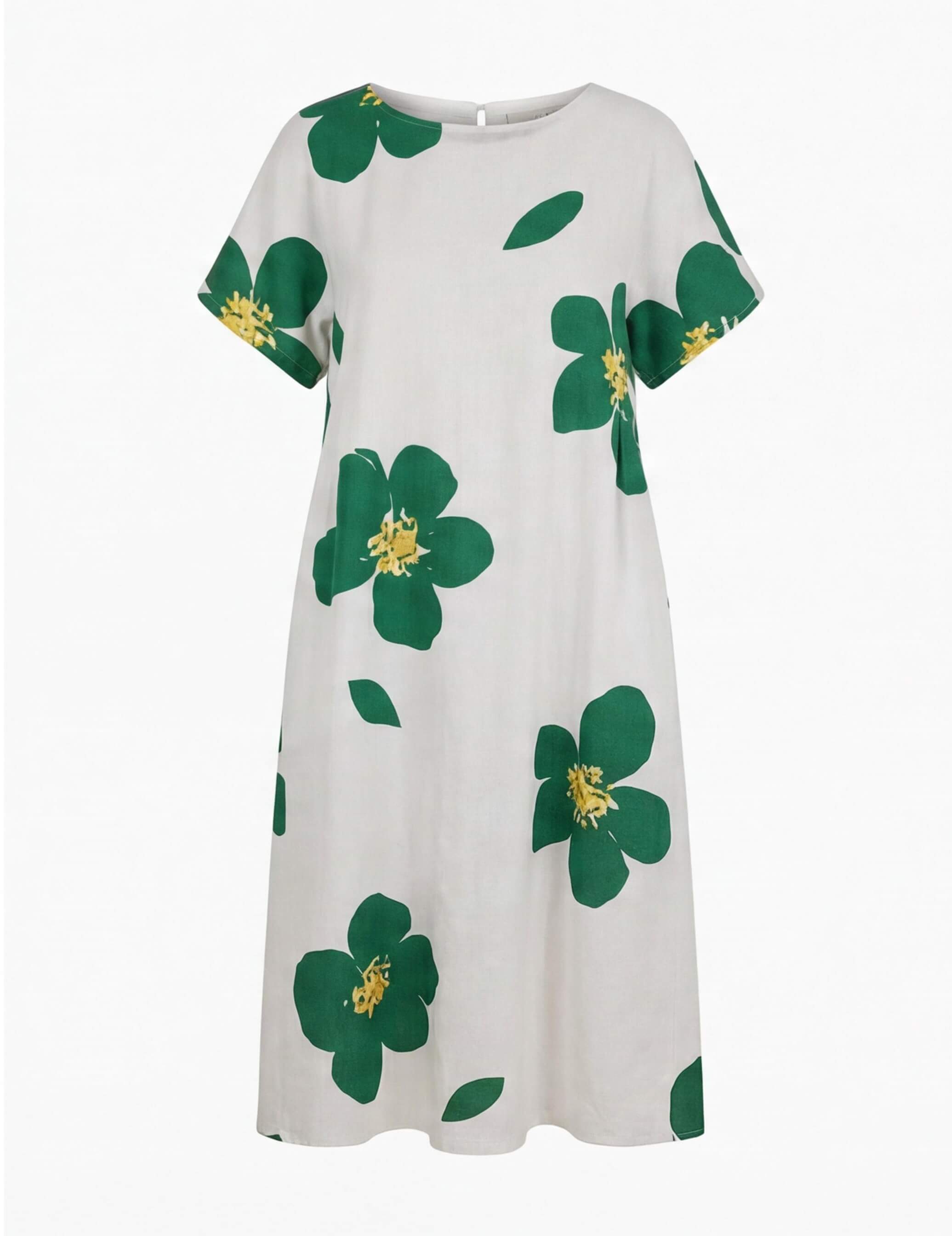 Damen Maxikleid mit Blumenmuster – Locker, Künstlerisch & Mühelos Elegant