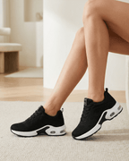 Dame fritidssneakers – åndbare striksnøresko - ortopædisk