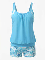 Damen-Tankini-Set mit Blumenmuster und Boyshort