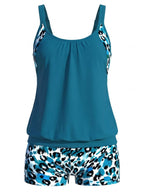Damen-Tankini-Set mit Blumenmuster und Boyshort