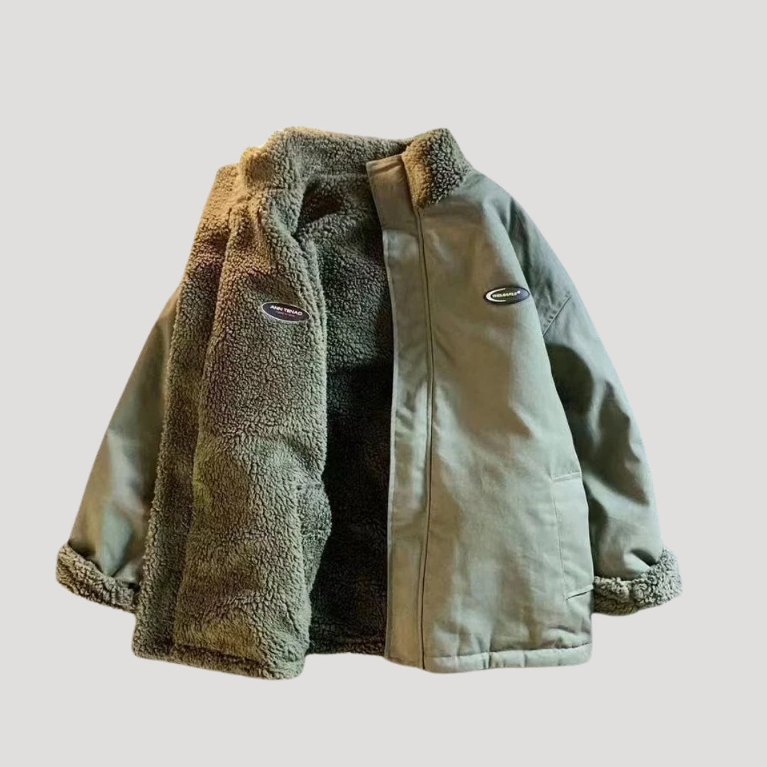 Damen Winterjacke – Wendbare Herzfell Cozy Puffer Jacket