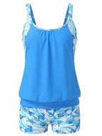 Damen-Tankini-Set mit Blumenmuster und Boyshort