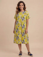 Abito Maxy da Donna con Motivo Floreale – Sciolto, Artistico e Elegante Senza Sforzo