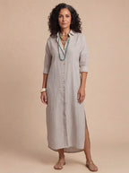 Gestreiftes Damen-Hemdblusenkleid – Leicht & Mühelos Elegant