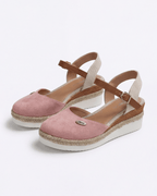 Dame plateau-sandaler med espadrille-slingback