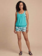 Damen-Tankini-Set mit Blumenmuster und Boyshort