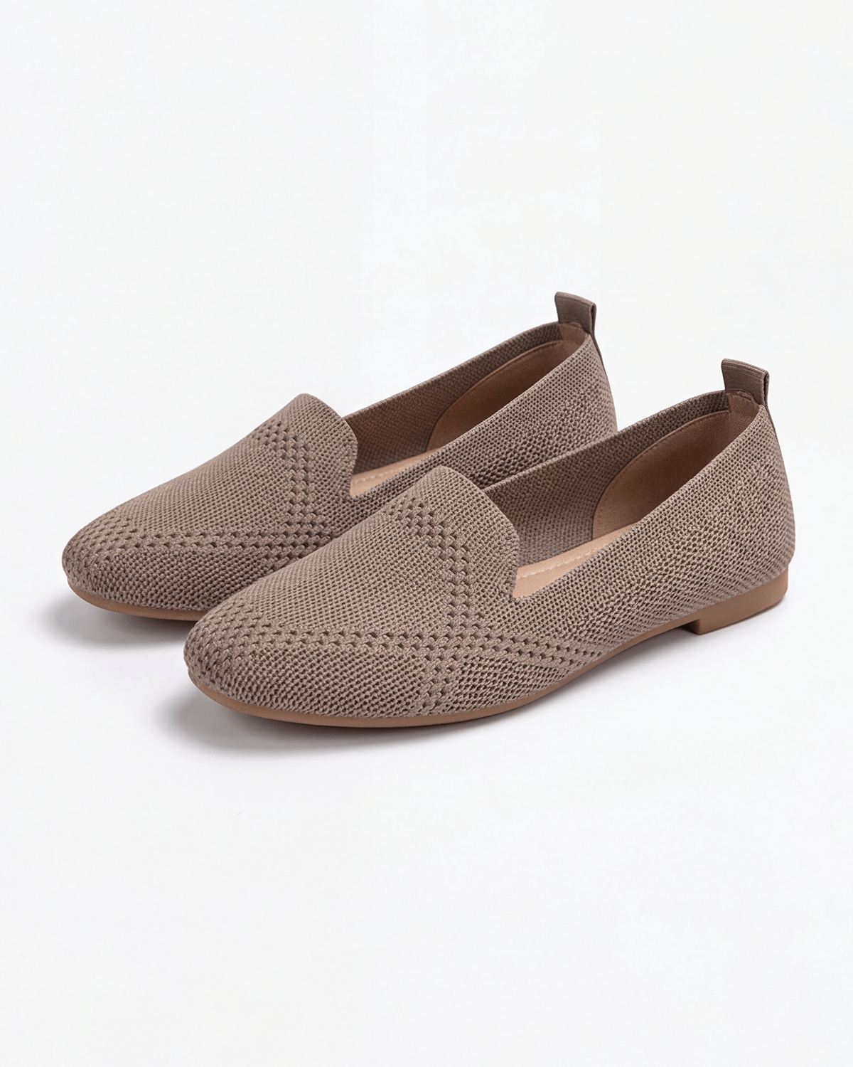 Damen Slipper in Strickoptik – Slip-On Design