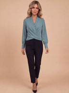Damenbluse – Taillierte Bluse mit Puffärmeln