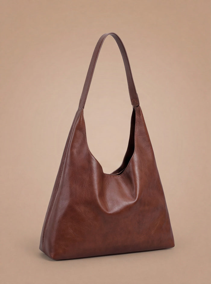 Damen Schultertasche – Minimalistische Leder Hobo Bag
