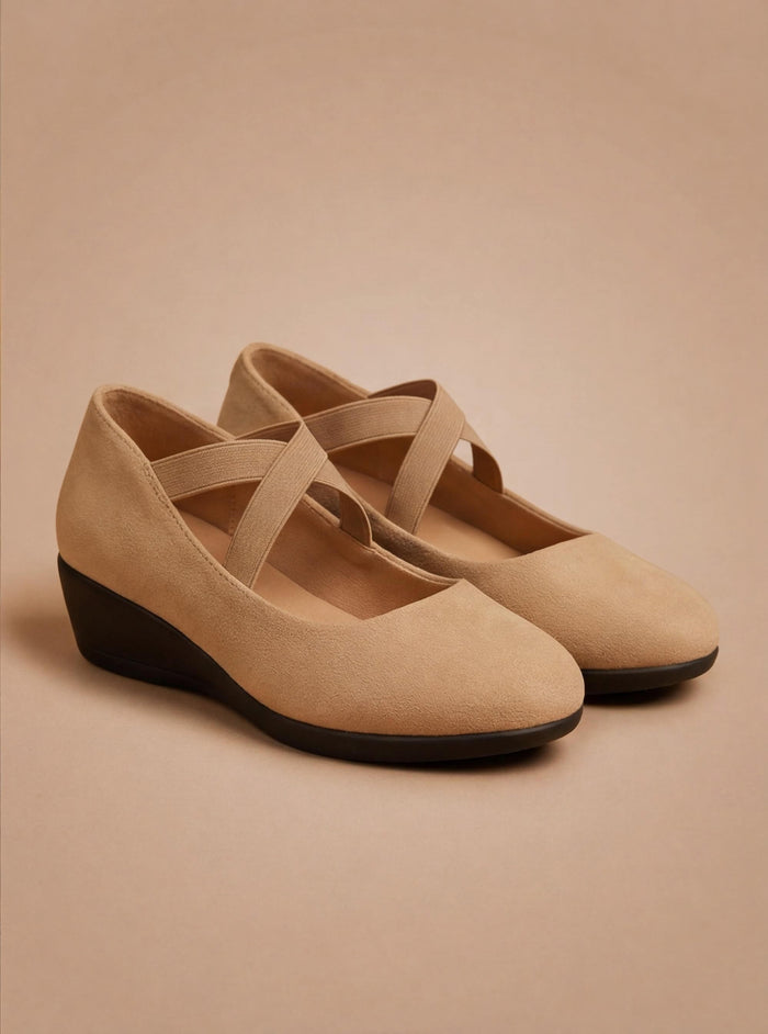 Damen Wedges mit Kreuzriemen – Komfortable Keilabsatzschuhe