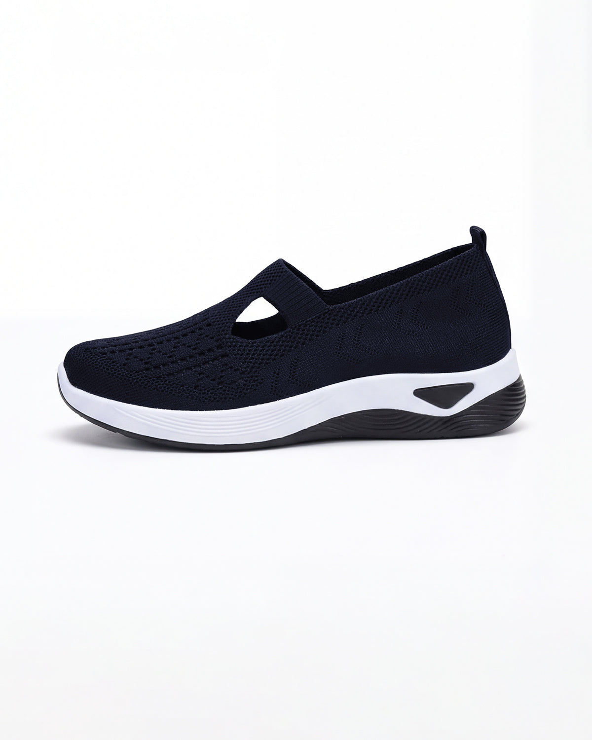 Damen Freizeit-Sneaker – Knit Slip-On mit Cutouts