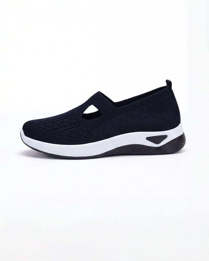 Damen Freizeit-Sneaker – Knit Slip-On mit Cutouts