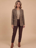 Damen Karierter Blazer – Taillierte Passform & Zeitlose Eleganz
