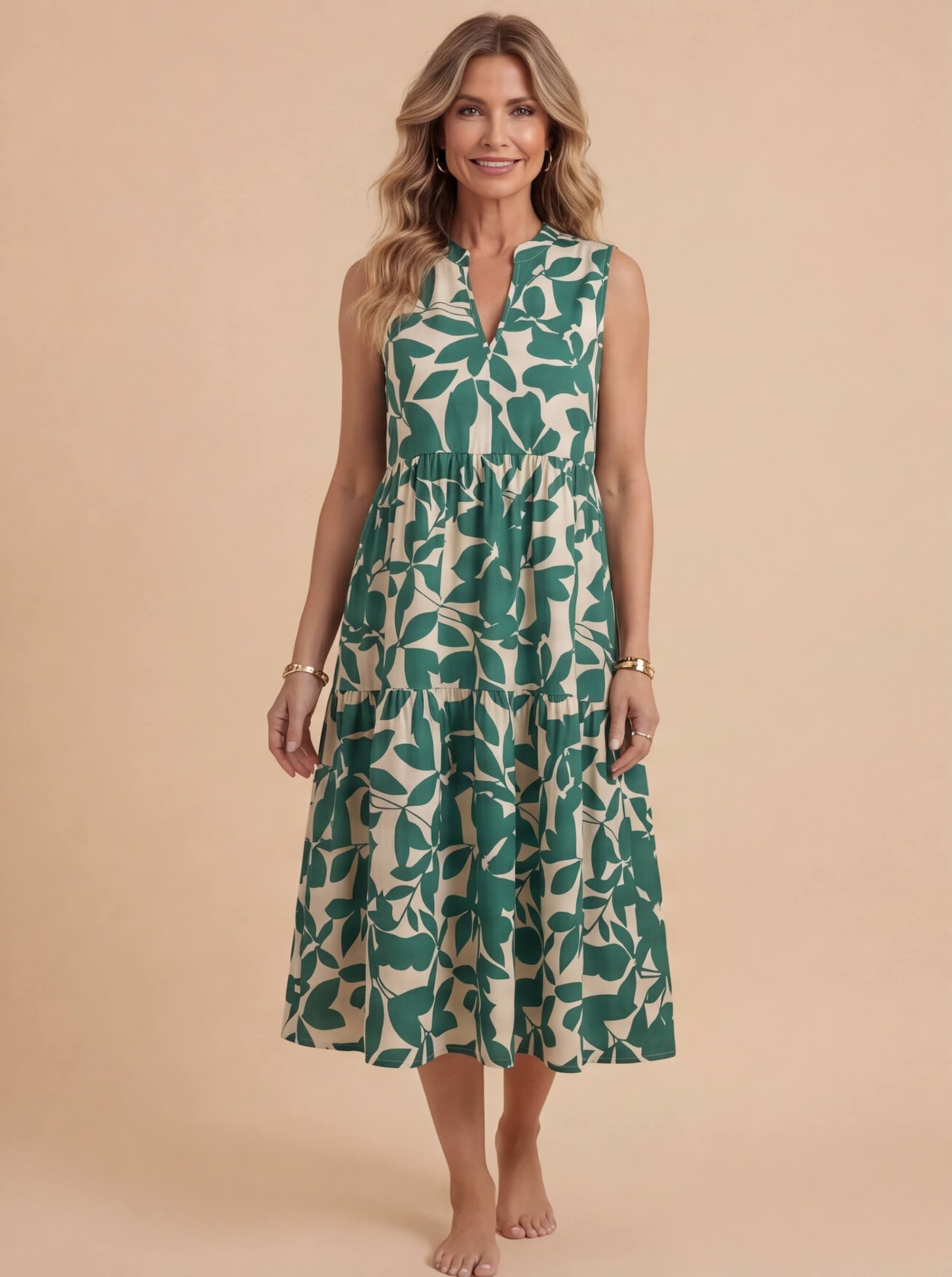Damen Sommerkleid mit Blumenmuster – Leicht & Mühelos Charmant