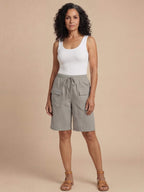 Damen-Cargo-Bermudashorts mit Tunnelzug