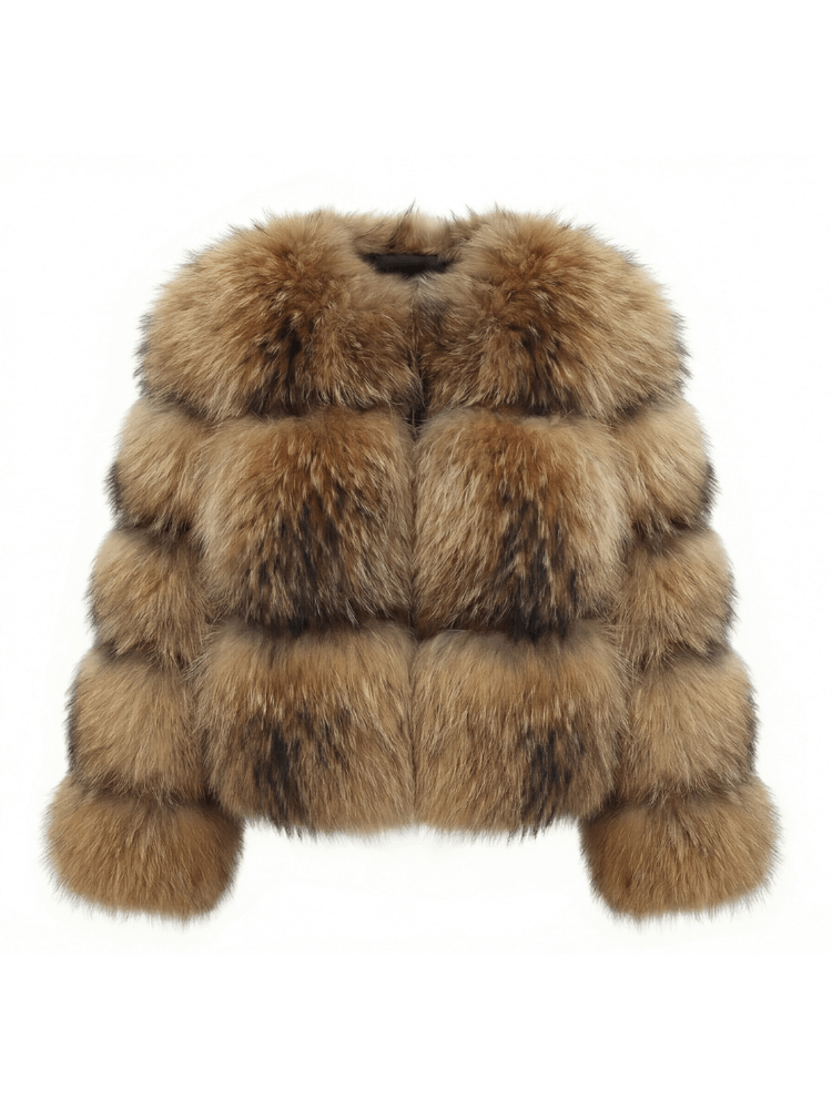 Damen Kunstpelzjacke – Luxuriöse Flausch Winter Faux Fur Coat