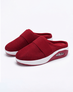 Damen Mule-Sneaker mit Stretchriemen – Slipper in Strickoptik