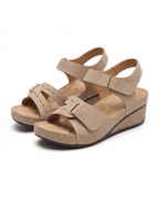 Dame plateau-sandaler med justerbare remme