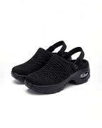 Clogs da donna con cinturino sul tallone – Effetto mesh - Ortopedico