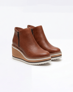 Botines de plataforma para mujer: con cremallera lateral