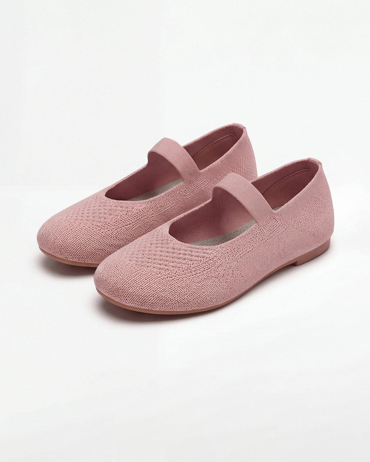 Damen Ballerinas in Strickoptik – Mary-Jane-Stil