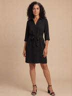 Damen Kleid – Lässiges Hemdblusenkleid für Tag und Abend