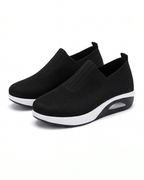 Damen Keil-Sneaker – Slipper in Strickoptik - Orthopädisch