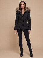 Damen Winterjacke – Gefüttert – Warme Parka mit Fellkapuze