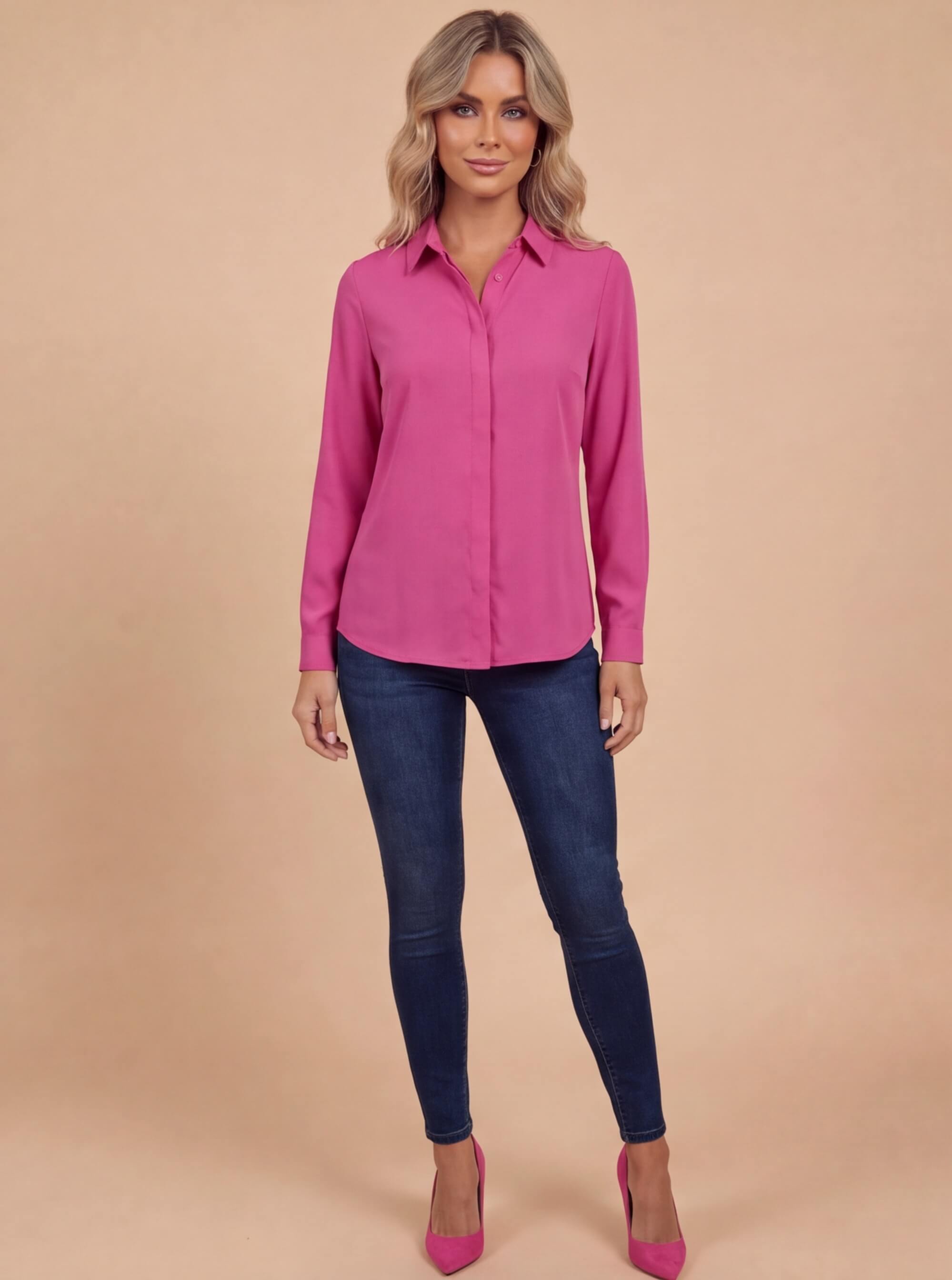Elegante Damenbluse mit klassischem Kragen
