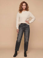 Damen-Jeans mit verkürztem geradem Bein