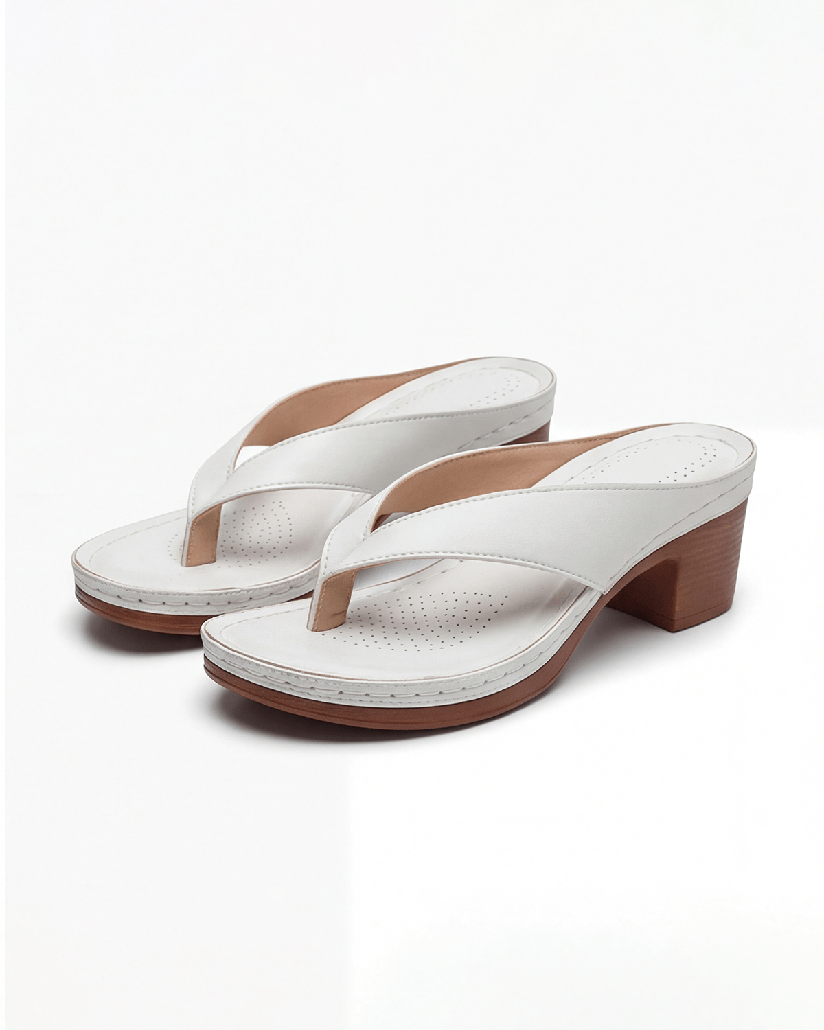 Damen Sandalen mit Blockabsatz und Zehensteg