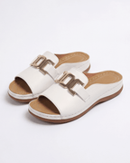 Damen Slides mit Goldketten-Detail