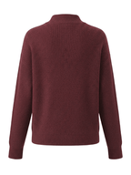 Damen Wickelpullover – Gerippter Strick mit asymmetrischem Saum