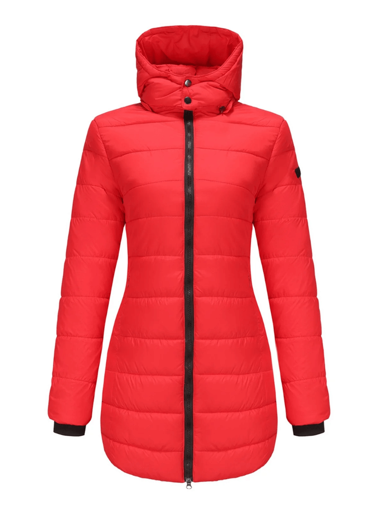 Damen Winter Steppmantel – Figurbetonter Kapuzenmantel