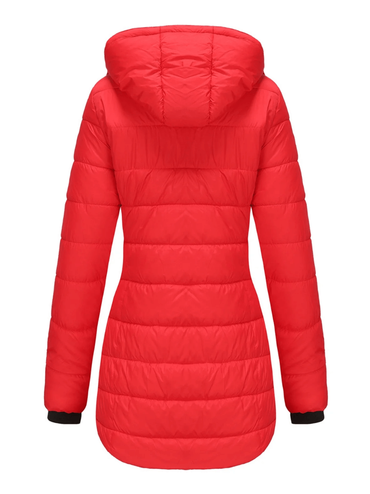 Damen Winter Steppmantel – Figurbetonter Kapuzenmantel