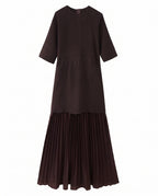 Damenkleid – Plissiertes Maxikleid mit Betonter Taille